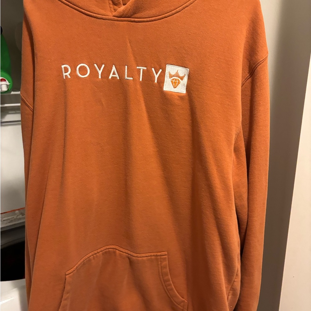 Royalty For Me Men's Rust Hoodie Sweater